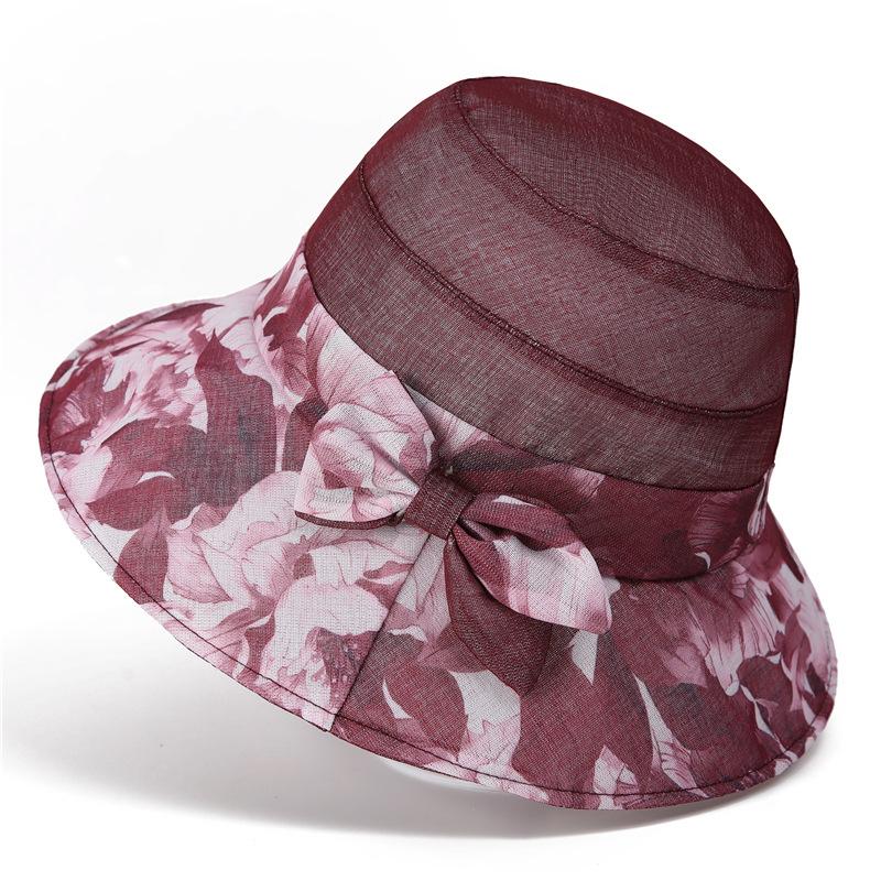 Hat ladies spring and summer sunshade basin hat new thin breathable mesh sunscreen bucket hat