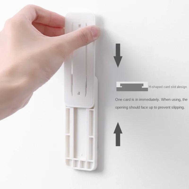 Self-Adhesive Power Socket Strip Fixator Wall Mounted Self Adhesive Punch Free Row Plug Holder for Kitchen Home Office