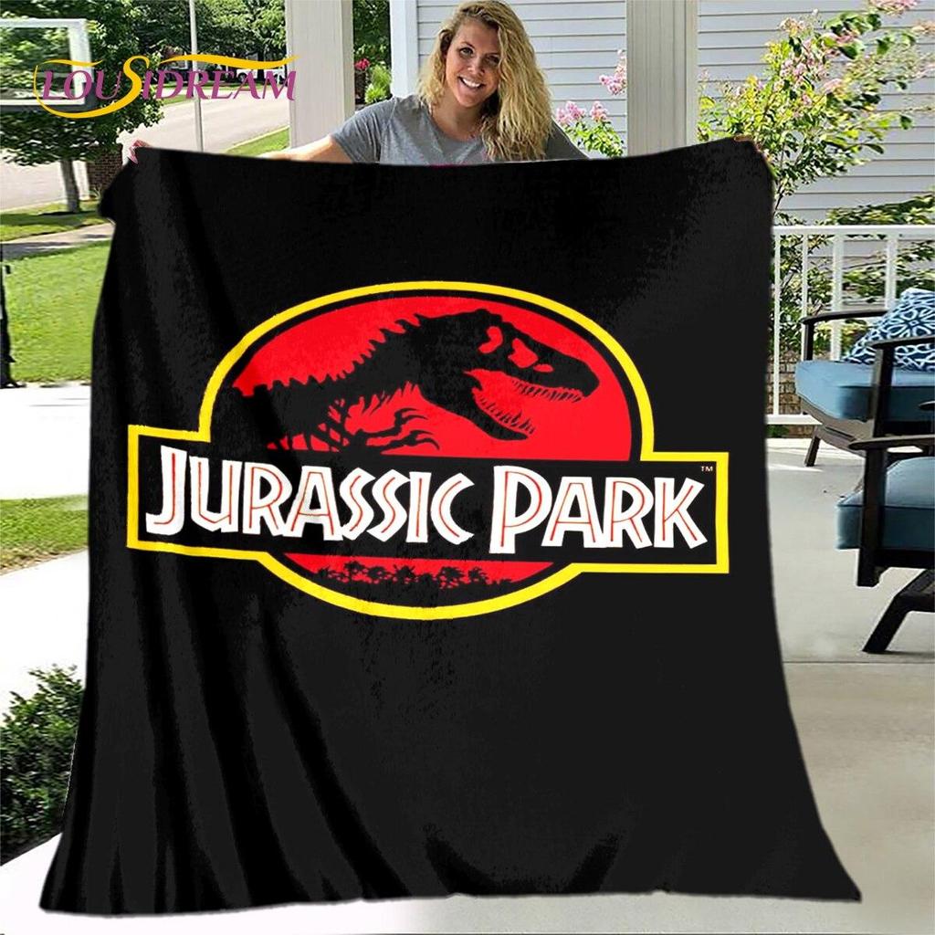New Cartoon Jurassic Park Blanket,Flannel Blanket Throw Blanket,Soft Warm Blanket for Living Room Bedroom Beds Sofa Decor Gift