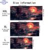 Dark Oriental Moon Pagoda Red Maple Large Extended Gaming Mouse Pad Nonslip Rubber Base For Pc Gamers Laptop Office Use