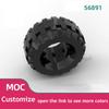 8pcs High-Tech Assemble Particle 56891 37x18mm Tire Bricks Building Blocks Replaceable Part Toys Children Gifts