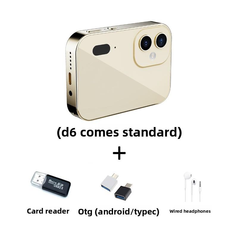 D6 Three-camera CCD High Definition Digital Camera, Film Music Smart Camera Touch Screen Student Card Camera Recorder