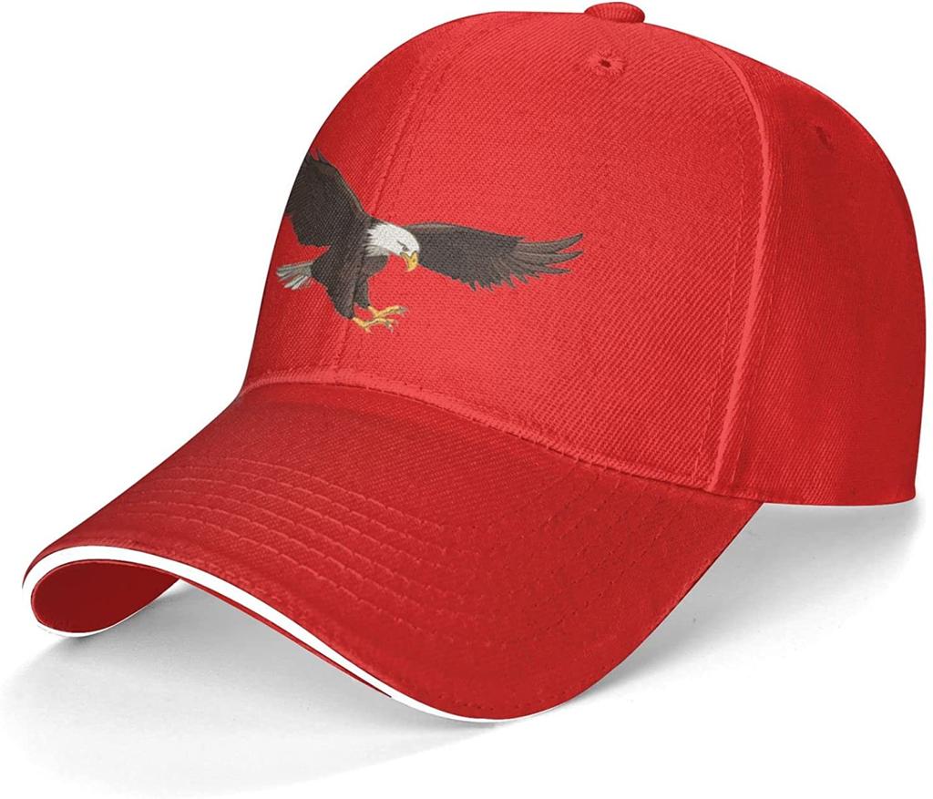 Eagle Baseball Cap Trucker Hat Sun Caps Outdoor Sports Hats Running for Teenager Men Women Unisex Black White Snapback Hat