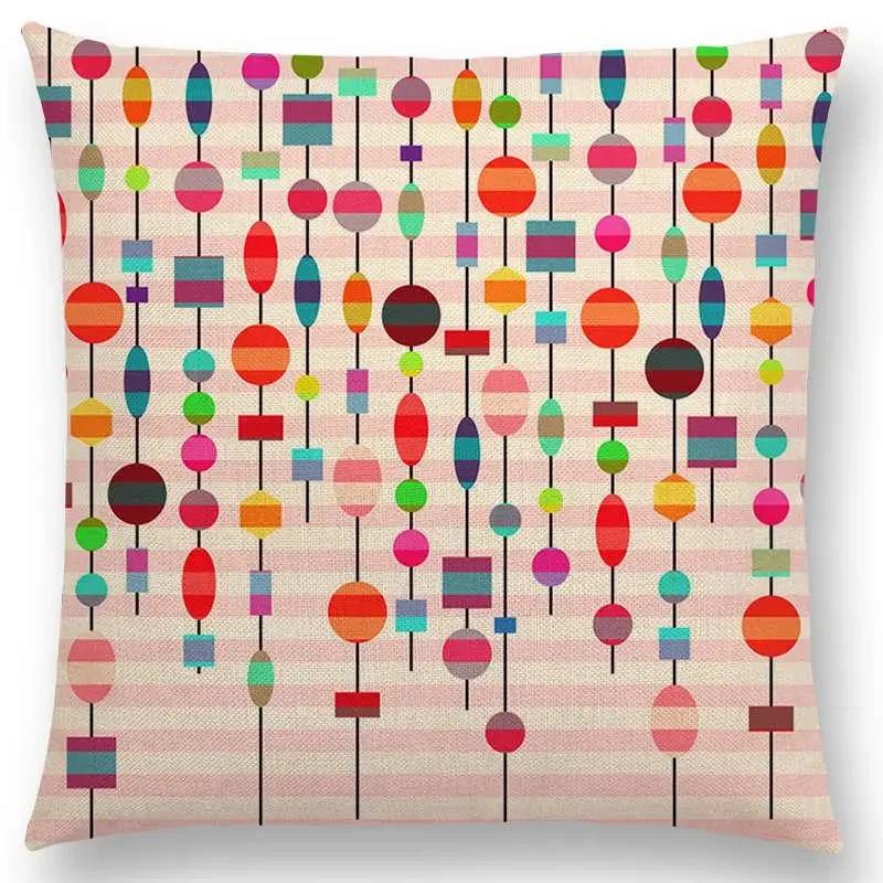 Newest Floral Sofa Pillow Case Geometric Landscape Tropical Joy Mandala Flowers Squares Arrow Cushion Cover