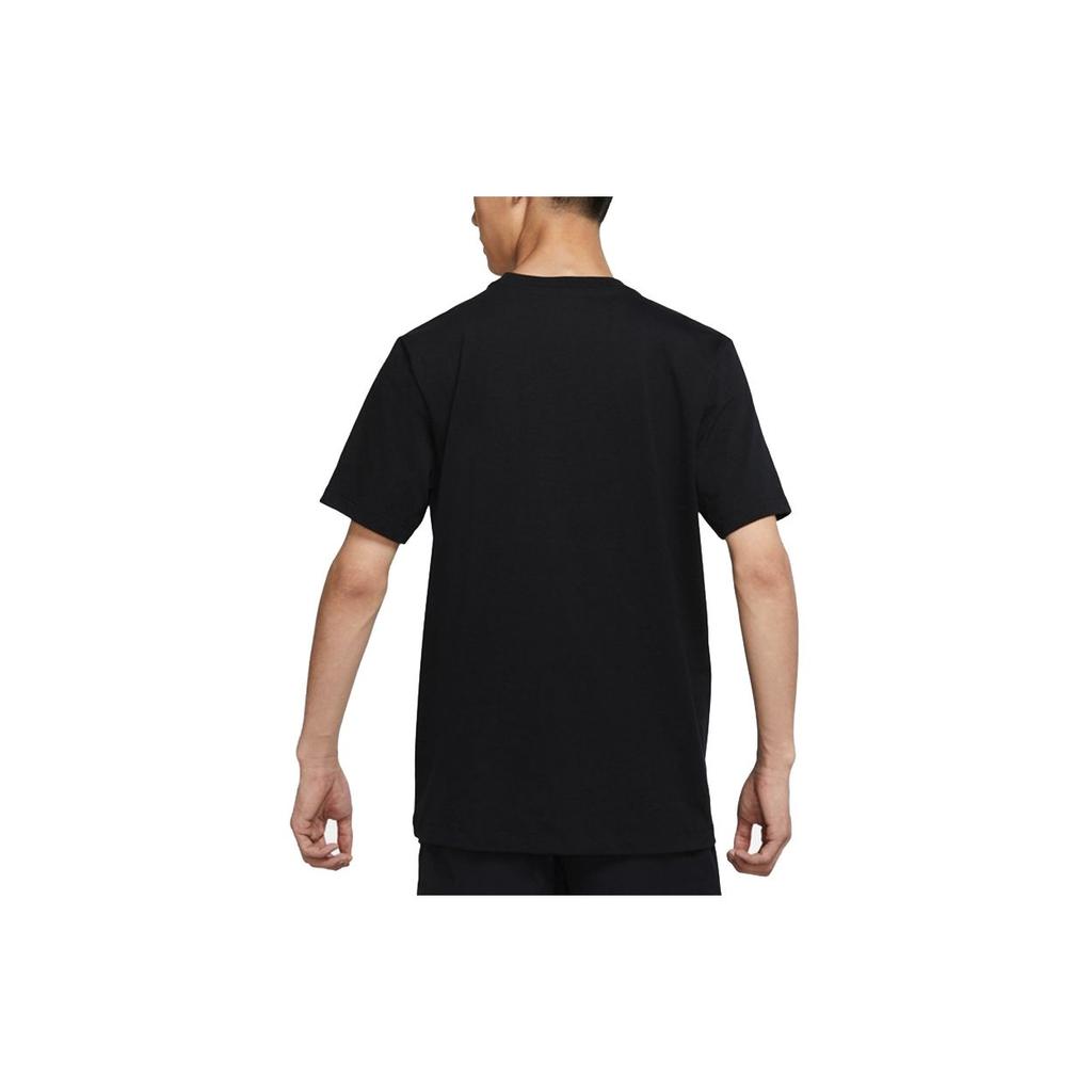 Nike Sportswear Casual Breathable Letter Print Crew Neck Short Sleeve T-Shirt Men Tops Black DD3382-010