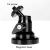 Magnetic Camera Stand Magnetic Camera Mount Foot Mini Ball Head 1/4in Interfaces Attach to Metal Magnetic Surfaces