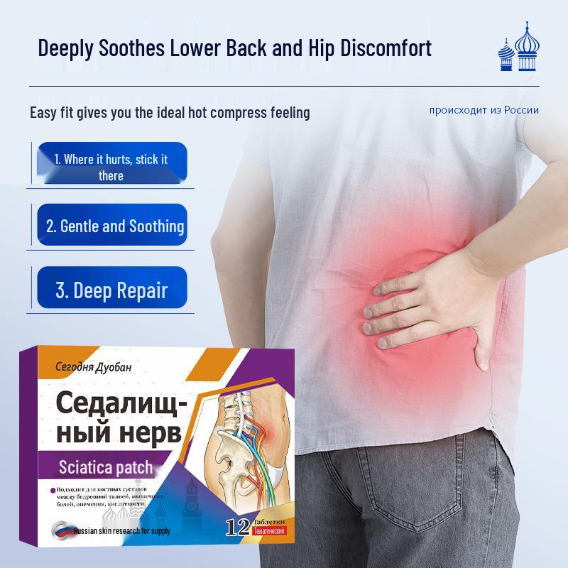 Russian Sciatica Relief Patch for Joint Discomfort and Lower Limb Numbness