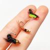 Fly Fishing Flies 9Pcs-3 Boxs Bundle Artificial 3 different styles Wet Flies Bait for Freshwater and Seawater for Fishing Trout/Perch Fishing Lure