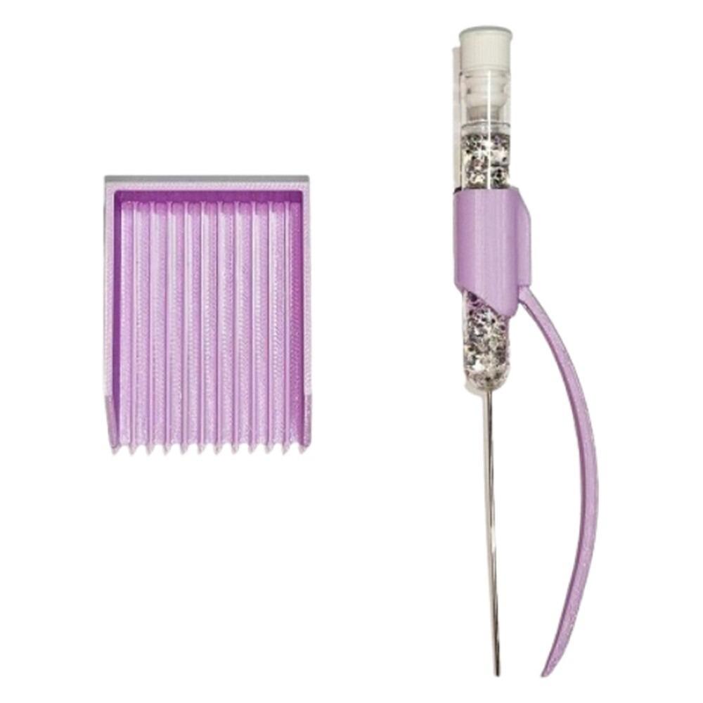 

PP Beading Tweezers Set Stainless Steel Handmade Beads Toy 2.6mm Diamond Painting Tweezers Gift фиолетовый