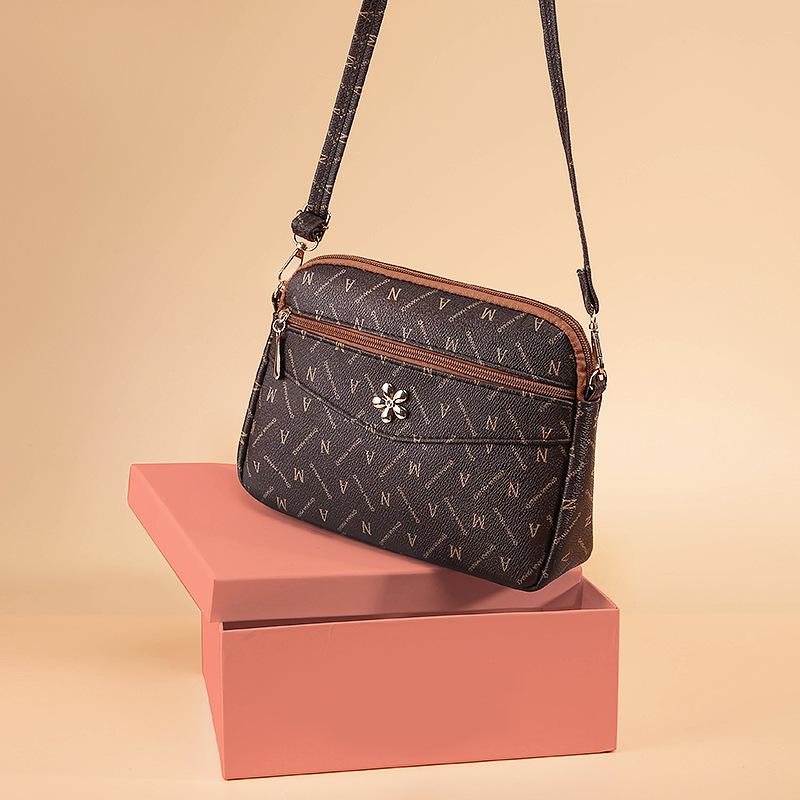 Summer Monogram Bucket Bag, Large-capacity Middle-aged Women's Bag, Daily Single-shoulder Women's Crossbody Bag, Mom's Bag