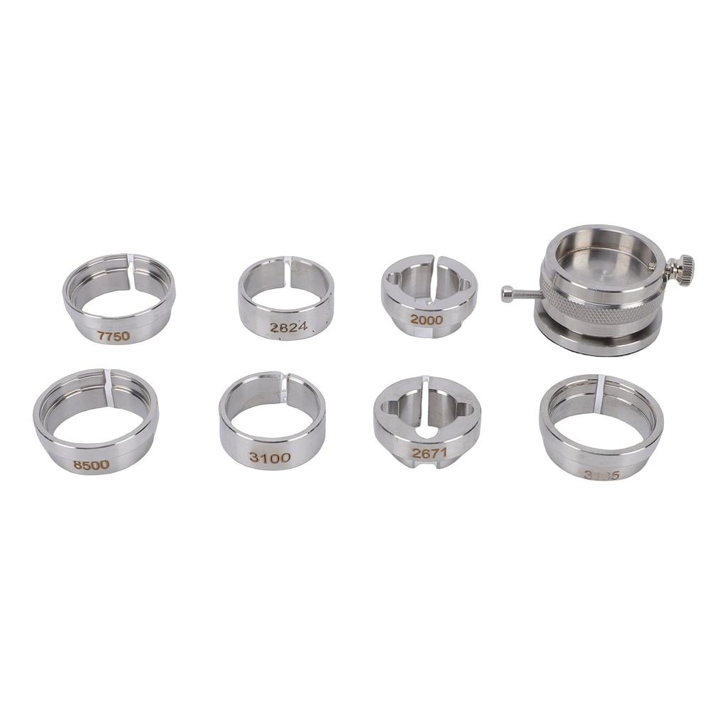 8pcs Watch Movement Fixing Kit Stainless Steel Watch Movement Base for Watchmaker Watch Repair Tool