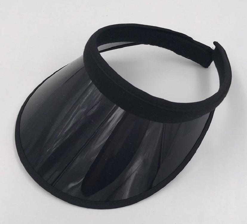 Modische Sommer Outdoor Sport Sonnenschutzmütze Unisex Klare Kunststoffkappe mit Schirm Bonbonfarbe PVC Sonnenschirmmütze UV-Schutzmütze Adult (56-58cm) gray