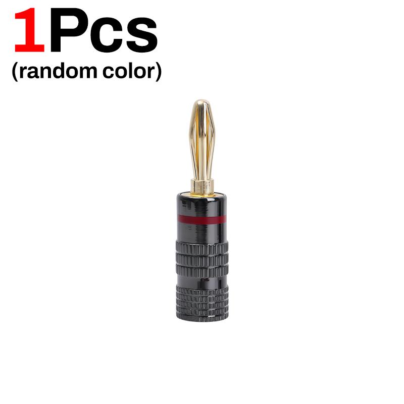 

1-10Pcs No Solder Banana Plug 4mm Quick Wire Connect Gold-plated Metal Banana Connectors Plugs for Speaker Cables Amplifiers