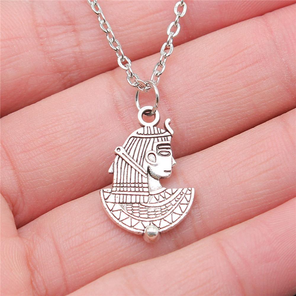 Египетский Фараон Главный Амулет Подвеска Античный Бронзовый Металл Парный Чокер Ожерелье Новое Поступление A03-1pcs-23x16mm