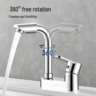 Rubinetto per Lavabo Rotante Freddo & Caldo in Lega Duao