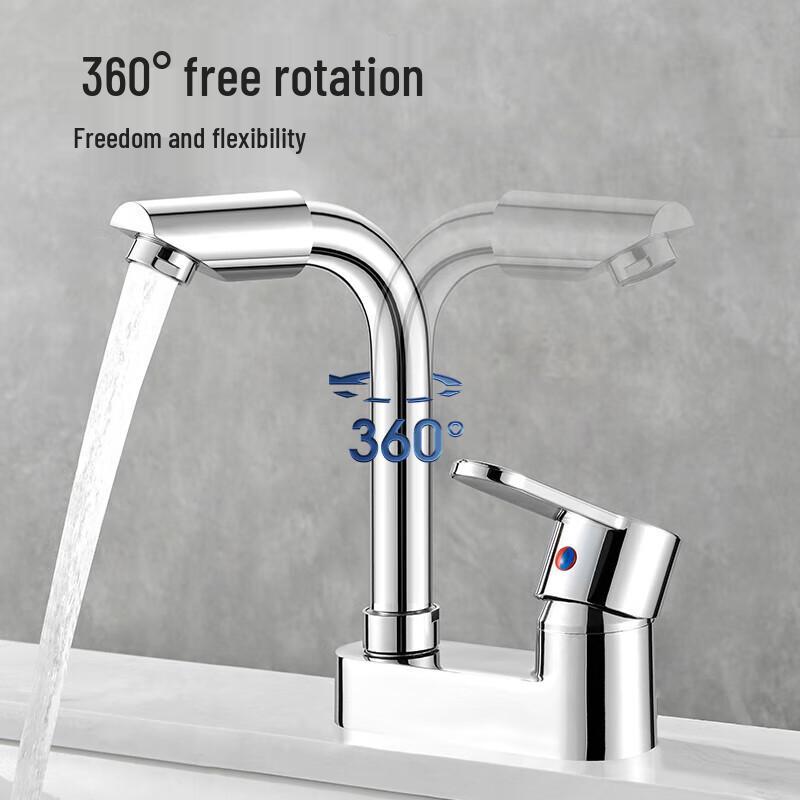 Duao Alloy Rotating Cold & Hot Basin Faucet