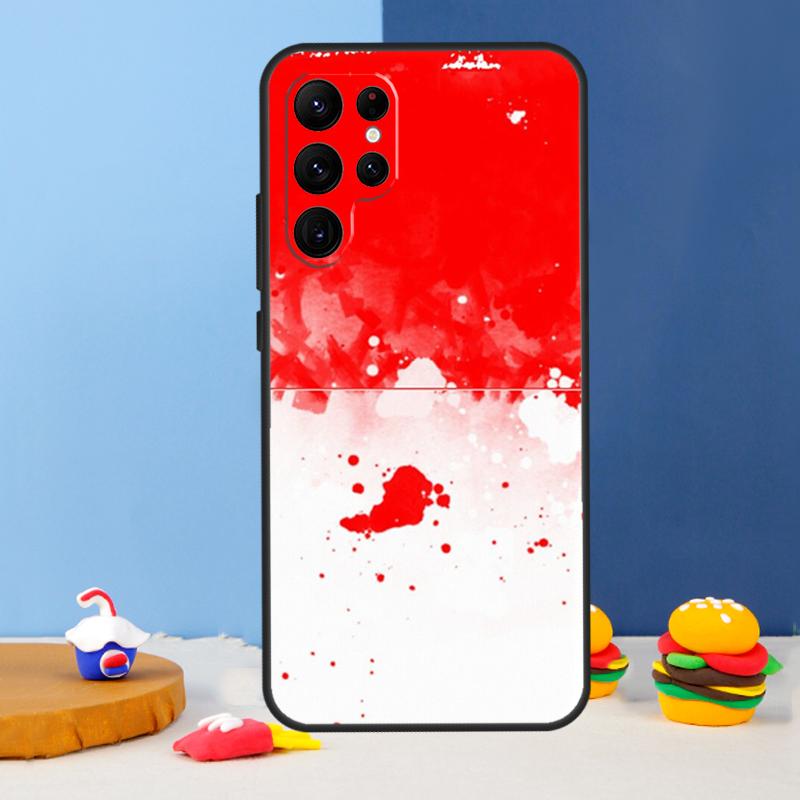Indonesia Flag Phone Case For Samsung Galaxy S24 S25 Ultra S9 S10 S20 S22 S21 S23 Plus S24 FE Cover Coque