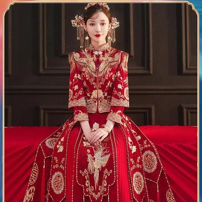 2025 Winter Petite Xiuhe Dress: Chinese Wedding & Toasting Dress for New Brides