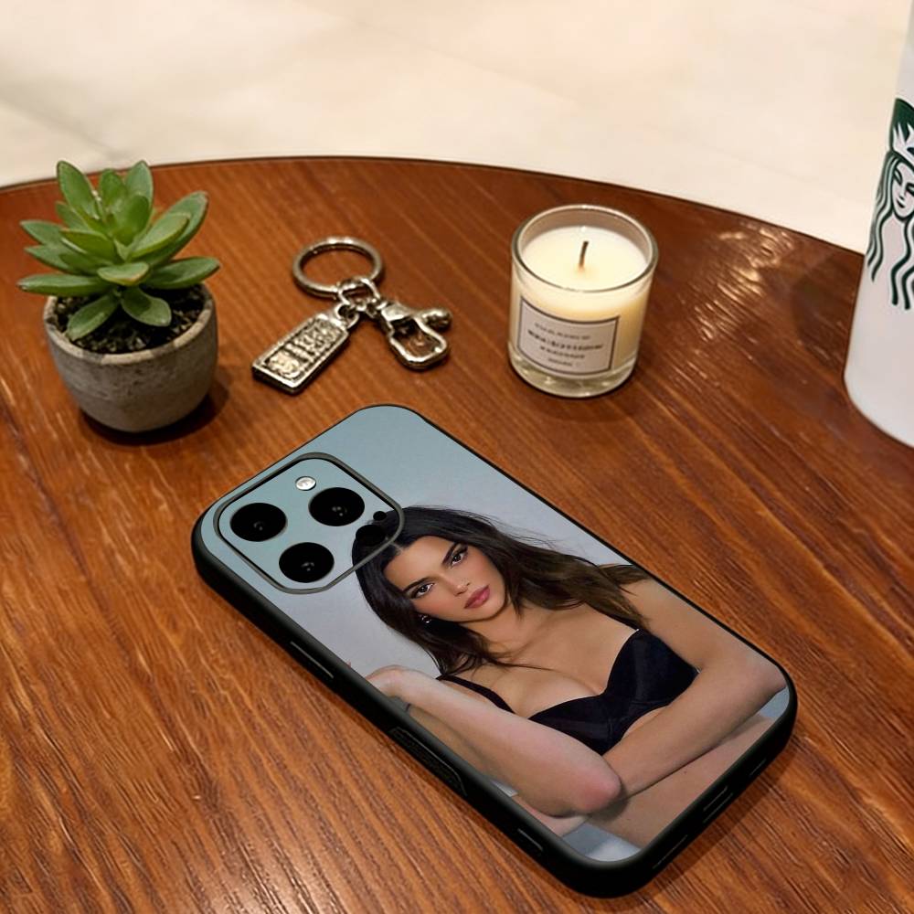 Kendall Jenner Phone Case For iPhone 17, 16,15,14,13,12,11 Plus,Pro Max, Others Soft Silicone Black Cover