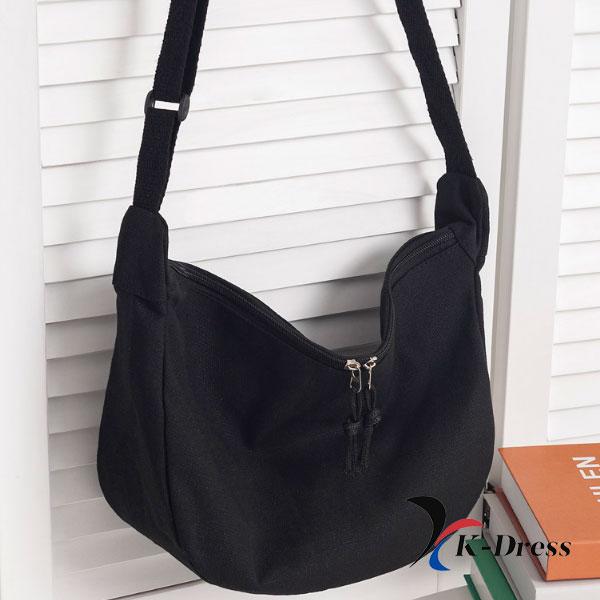 Half-Moon Crossbody Canvas Eco Bag (2 Colors)