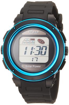 Solar Digital Dash Waterproof Multifunctional Backlit Urethane Belt Watch [Arias] ADWW19020SOL-03 Men's