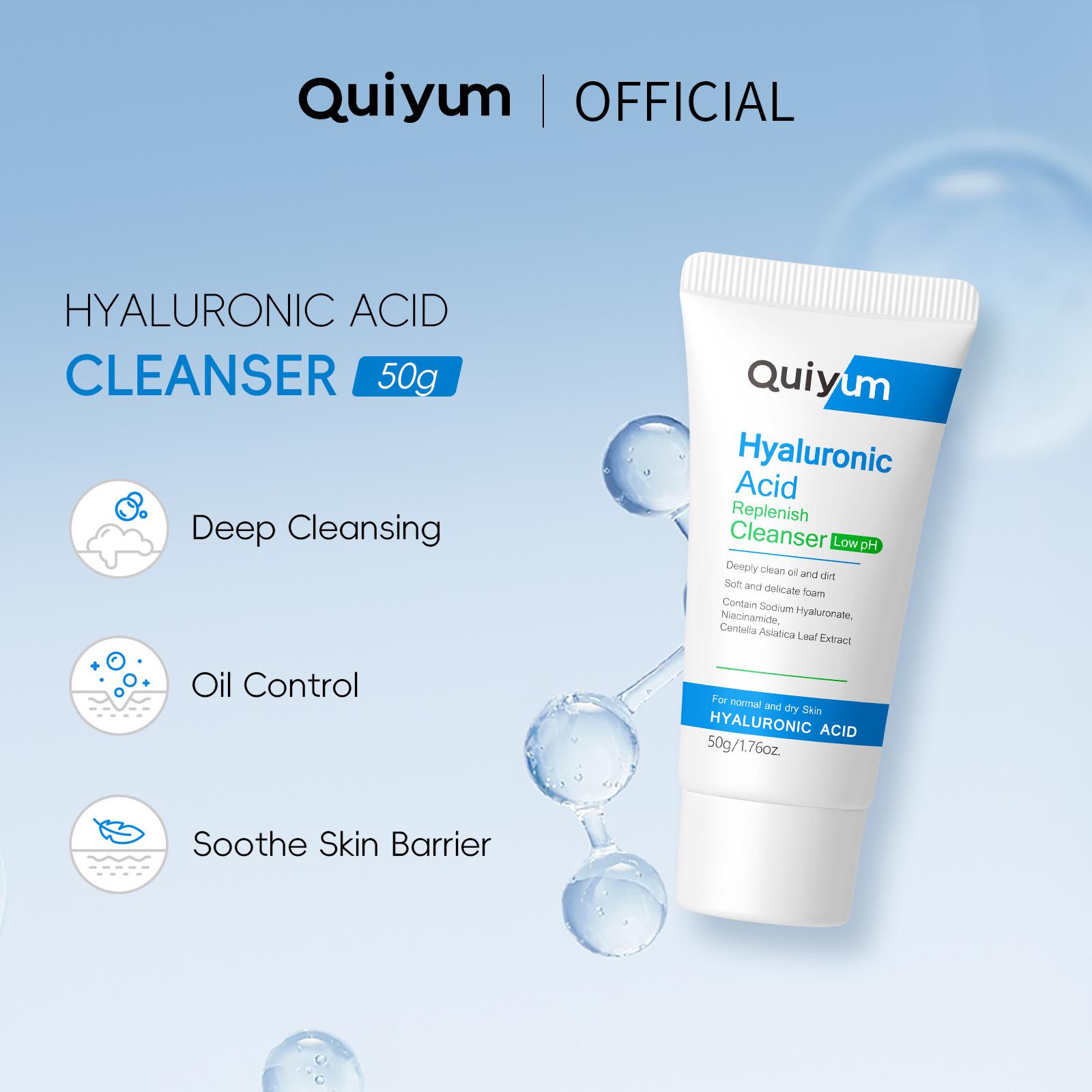 

QUIYUM Hyaluronic Acid Face Wash (50g) – Hydrating & Moisturizing Cleanser 50g