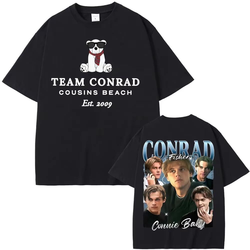 Team Conrad Cousins Beach Merch Tshirt Conrad Fisher Movie Y2k Tee Shirt Men Women Harajuku High Quality T Shirt Tops 2XL