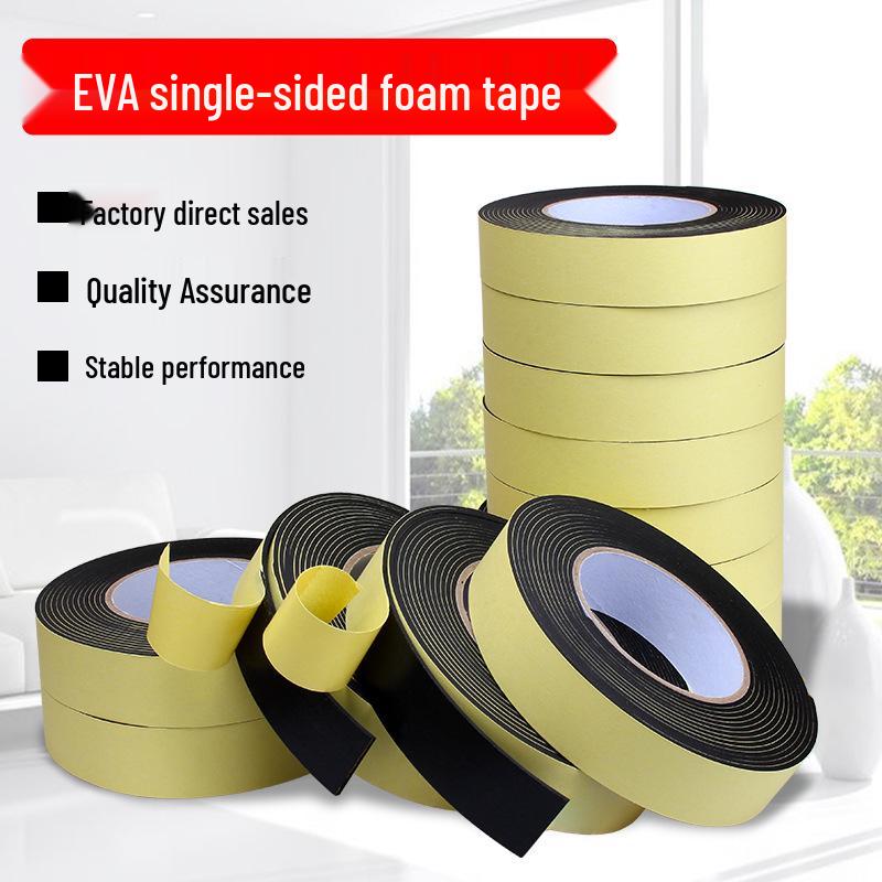 Weitian Black EVA 153MM Thick Single-Sided Adhesive Shockproof Battery Floor Sealing Foam Strip.