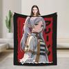 Frieren Beyond Journey's End Blankets Flannel Print Full Character Multi-function Lightweight Throw Blankets Bedspreads Quilt
