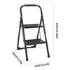 Step Stool Ladder 2-Steps Ladder Stool with Handrails Automatic Locking Step Ladder Noise-Free for Living Room Restrooms Sheds