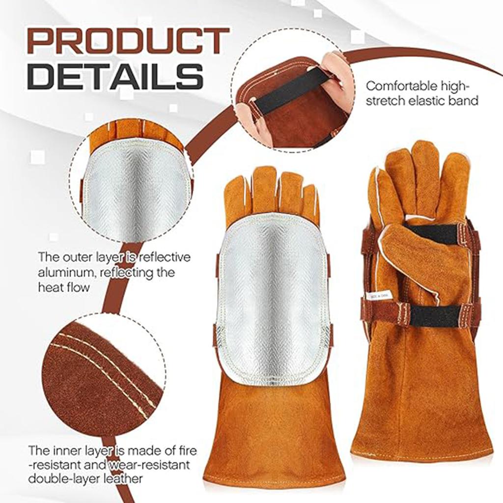 Professional Welding Gloves High Temperature Hands Guard Ensuring Thermal Resistance and Long Lastings performances