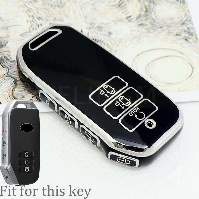7 Buttons Shell Fob For Kia 2022 Sportage Niro Hybrid Sorento MQ4 2021 2022 2023 EV6 GT-Line K8 V6 Holder TPU Car Key Case Cover
