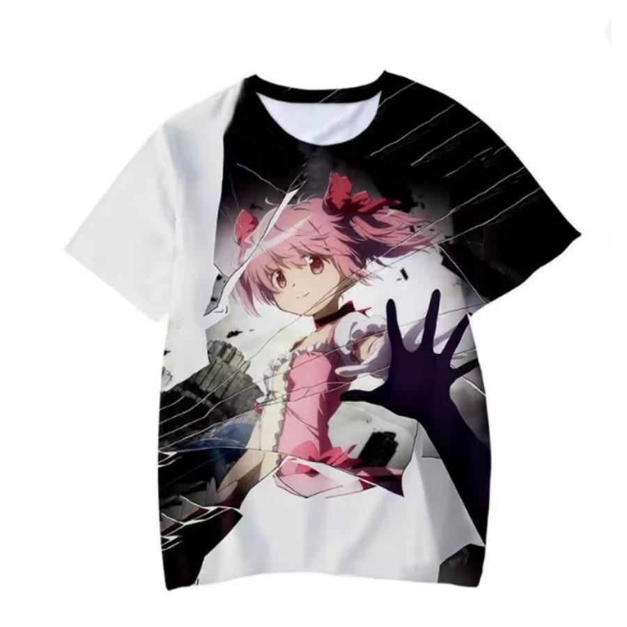 Anime Puella Magi Madoka Magica 3D Print T Shirt Women Men Akemi Homura Kaname Madoka Cosplay Short Sleeve Graphics Tees