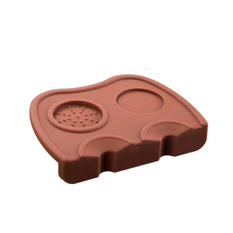 Coffee Tampers Mat 58mm Fluted Coffee Tampering Corner Mat Pad Tool Made For Baristas With Non-Slippery Food Safe Silicone