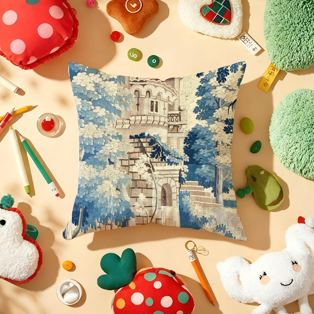 Aubusson Tapestry French Th Century Cushion Cover Plush Fabric Soft DoubleSided Printed Sofa Warm Winter Home Pillow Cover