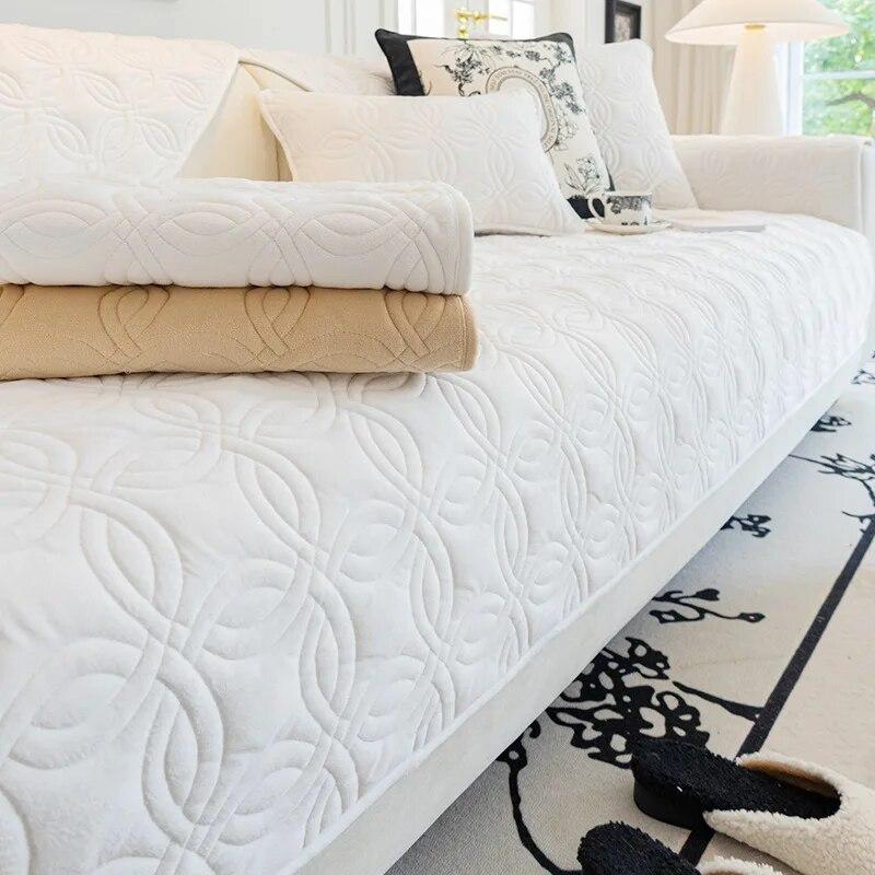 Nordisches Sofakissen aus Kristallsamt, vier Jahreszeiten, universelles neues Produkt, Sofakissen, cremefarbenes Gefühl, rutschfester Sofabezug, Kissenbezug