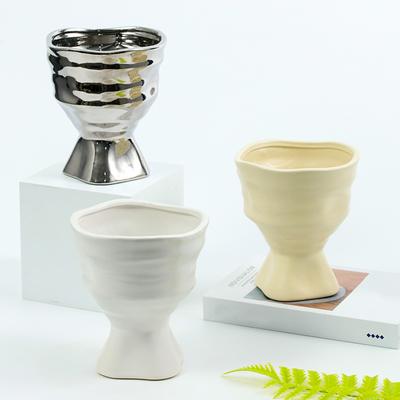 Creative Irregular Flower Pot Succulent Pot Ceramic Planter Home Decor Desktop Ornaments Bonsai Plant Pot Garden Decoration