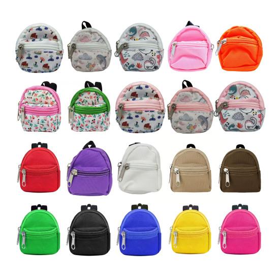 Mini Backpack Coin Purse, Scratch Resistant Zippered Compartment Keychain Bag, Waterproof Oxford Cloth Earphone Case