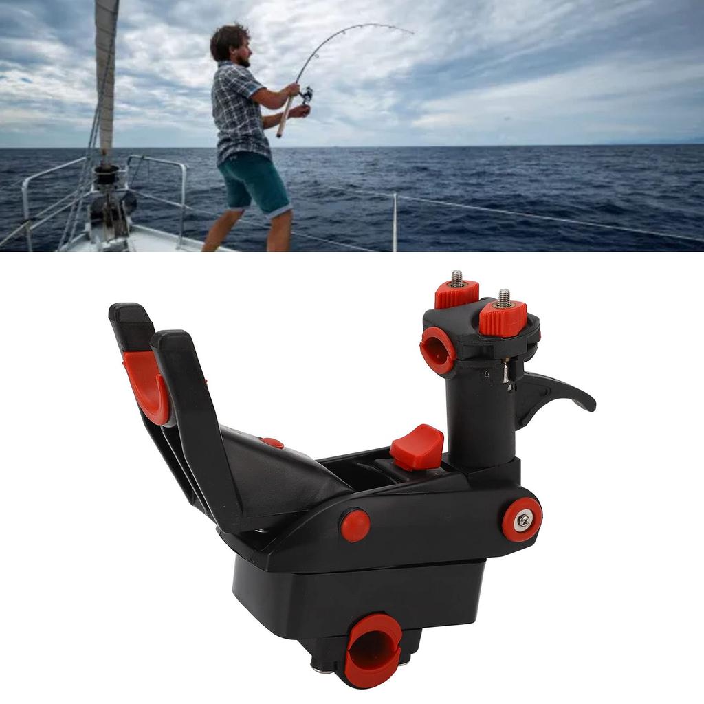 Adjustable Fishing Rod Holder, 360° Rotating Fishing Rod Holder for Yachts, Soft Touch, Lightweight, Wear-Resistant, Ergonomic Design (Small)