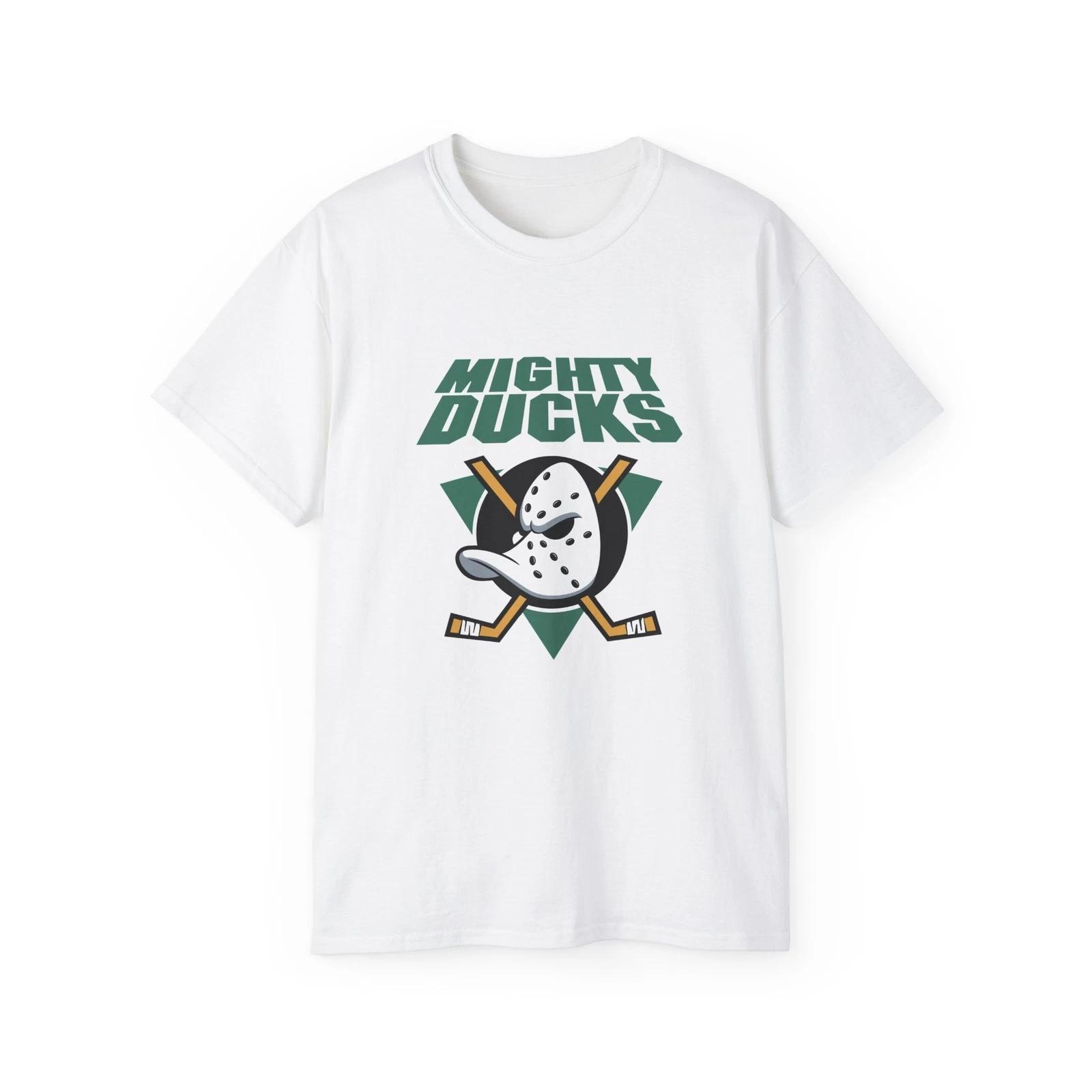 Мужские и женские футболки Mighty Ducks винтаж 90-х хоккей Унисекс Ультра Хлопок M