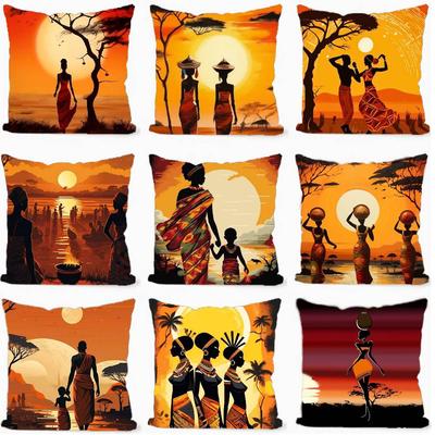 Abstract Painting African Living Cushion Cover Car Throw Pillow Case For Sofa Car Christmas Gift