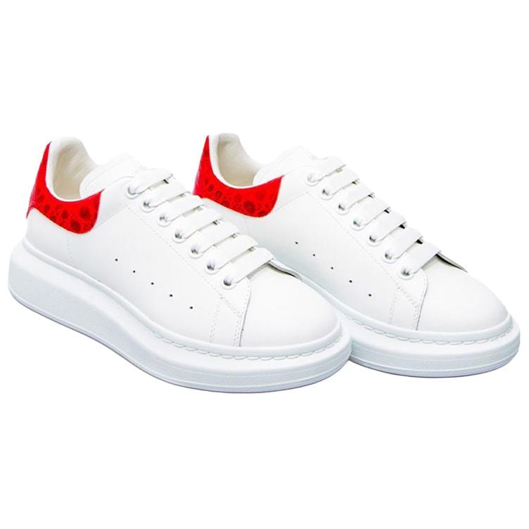 Alexander McQueen Oversized Sneaker 'White Red Crocodile' 625162WHYB89676