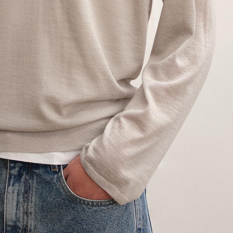 Less 2025 Autumn V-Neck Long Sleeve Cashmere Sweater