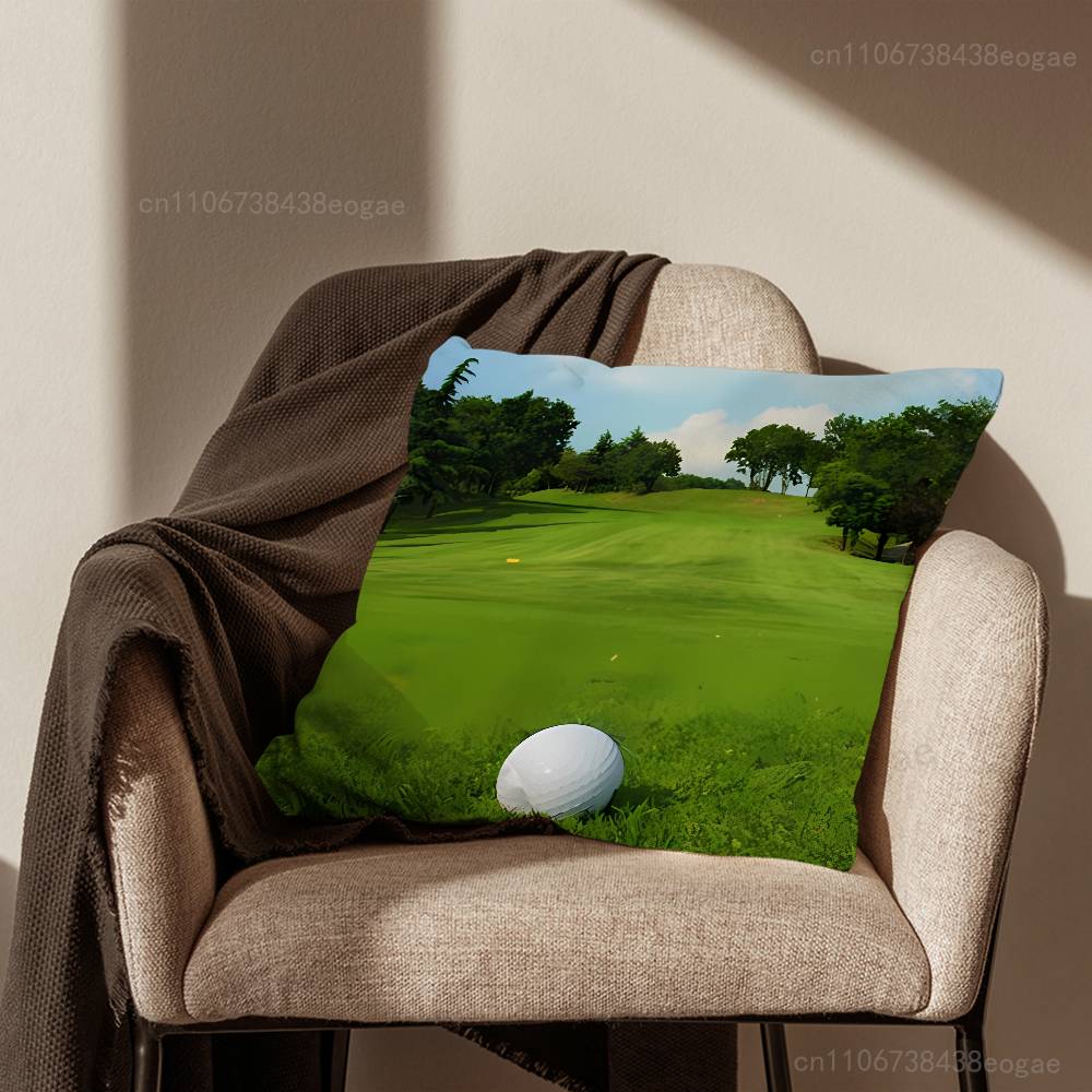 Sport Golf Ball Pillow Case Living Room Sofa Cushion Cover Suitable For Home Bedroom Decoration And Protector