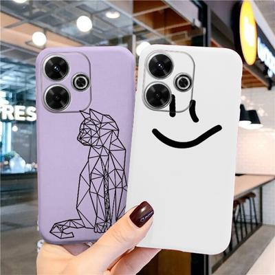 Smile Face Soft Silicone Case For Xiaomi Redmi Note 13 Pro 13C 14T Poco C65 Samsung A55 M35 A35 S24 Huawei Honor 200 iPhone 15 Realme Shockproof Cover