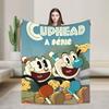 Cuphead cartoon Flannel Blankets  Super Warm Throw Blanket for Couch Chair Camping Fashion Bedspread Sofa Bed Cover