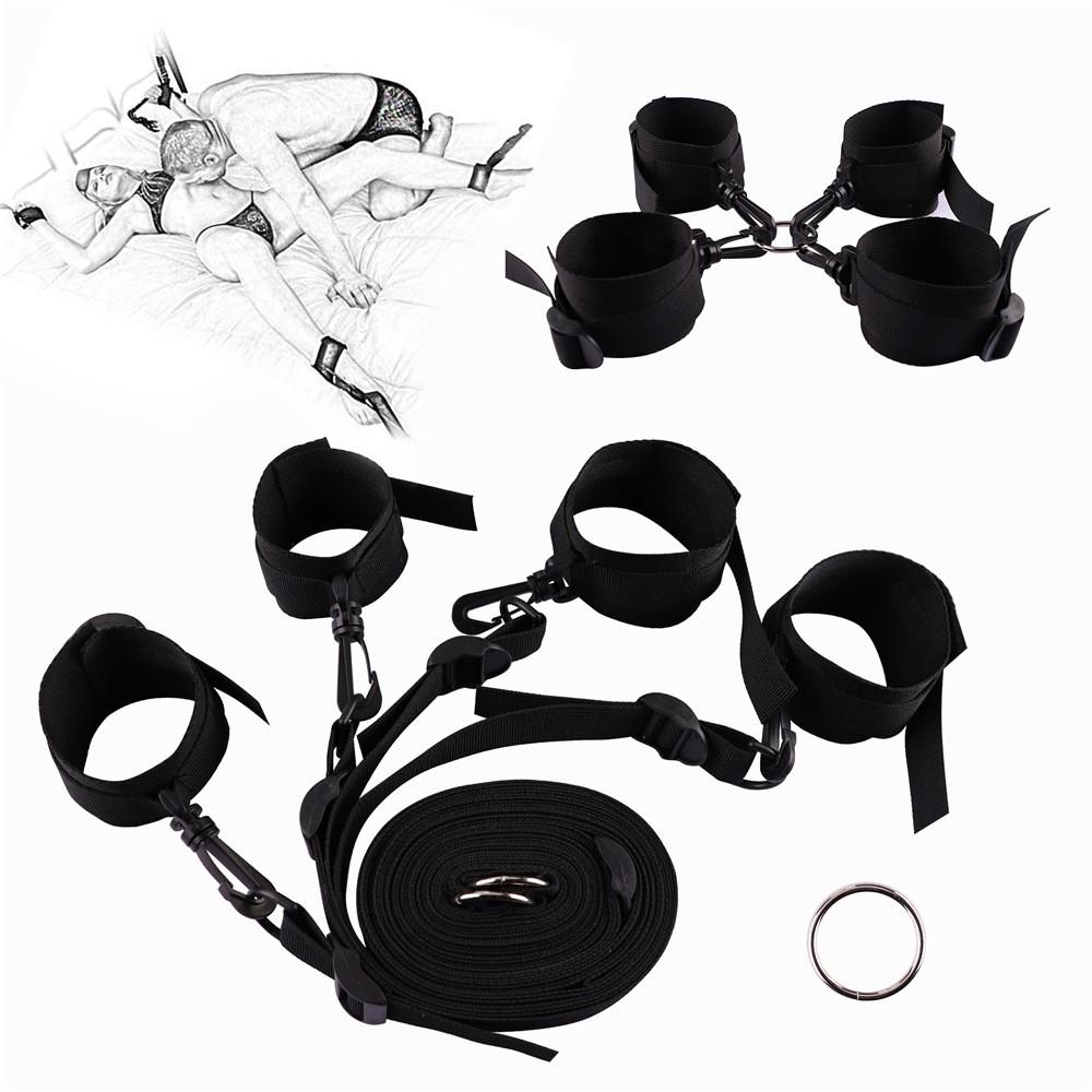 VaHppy Lit Bondage Sanglots Fixes Economie Style 2.5cm Nylon Promotion SM BDSM Couple Adulte Sex Toys Shackles