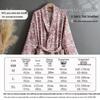 Bademantel aus reinem Baumwoll-Jacquard: Saugfähiger, Schnelltrocknender Yukata für Paare - Klasse A Frühling/Herbst Loungewear