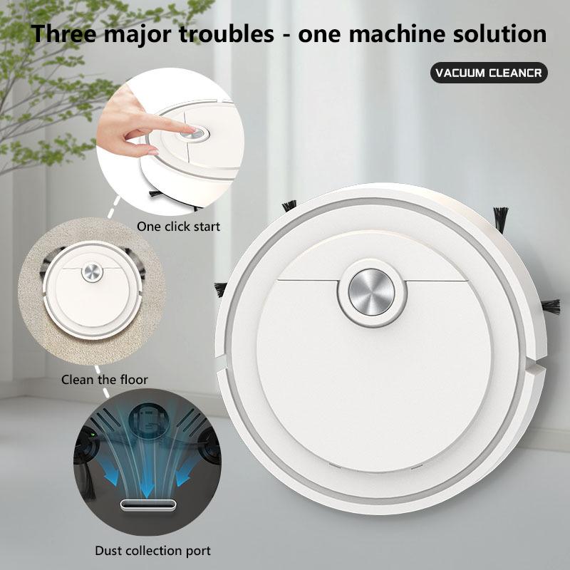 Smart Sweeping Robot 3-in-1 Smart Cleaner Household Rechargeable Fully Automatic Vacuum Cleaner 6000Pa Suction Pet Hair 2025