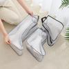 Boot Storage Bag Waterproof Dustproof Transparent Shoes Protection Bag Zippered Portable Boots Pocket Household Travel Storage